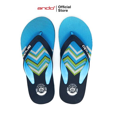 Jual Ando Official Sandal Jepit Sweater Pria Dewasa Navy Biru Muda