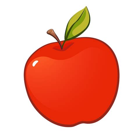 Gráfico vectorial de manzana roja Vector Premium