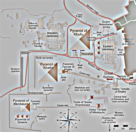 The Great Pyramid Of Giza Map