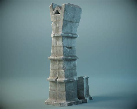 Ancient Stone Throne PBR Game Ready 3D Model By YuriBarinov