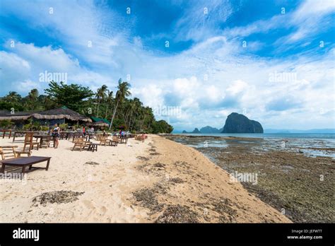 El Nido Palawan Philippines March 29 2017 Wide Angle View Of