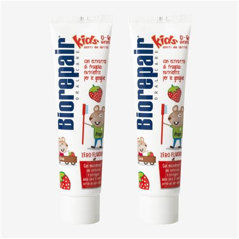 Зубная паста Biorepair Kids с экстрактом земляники для детей от 0 до 6 ...