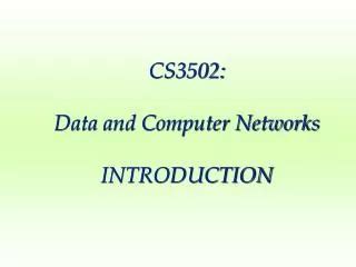 Ppt Chapter Introduction To Computer Networks And Data