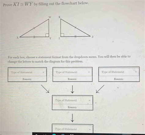 Solved Prove Overline KI Overline WY By Filling Out The Flowchart