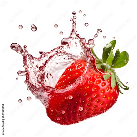 Foto De Strawberry Water Splash Png Strawberry Splashing Into Water Png