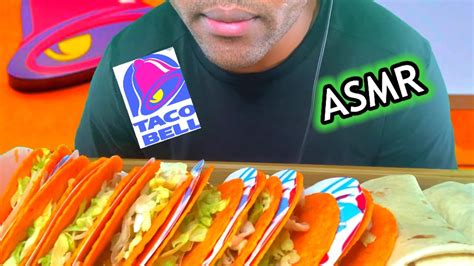 Asmr Taco Bell Doritos Locos Tacos And Supreme Burritos No Talking Eating Sounds Eating