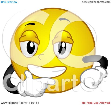 Clipart Yellow Smiley With A Devious Expression Royalty Free Vector