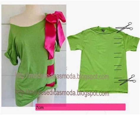 Reciclagem De Blusa Moldes Dicas Moda Blouse Diy Sewing Clothes T