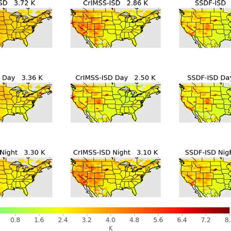 Standard Deviation Maps The Nine Panels Are Similar To Those In