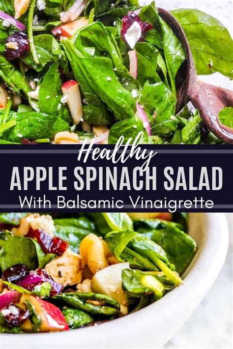 Apple Walnut Spinach Salad With Balsamic Vinaigrette Artofit