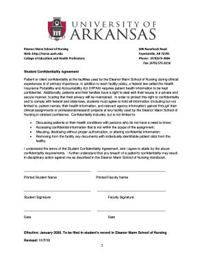 Fillable Online Nurs Uark Eleanor Mann School Of Nursing 606 Razorback