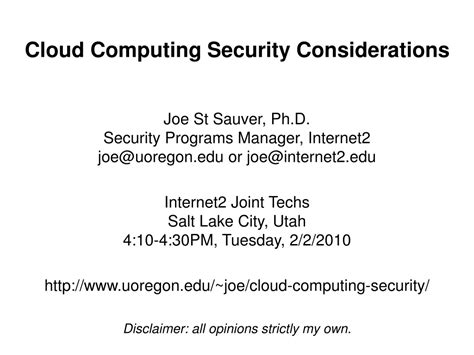 Ppt Cloud Computing Security Considerations Powerpoint Presentation