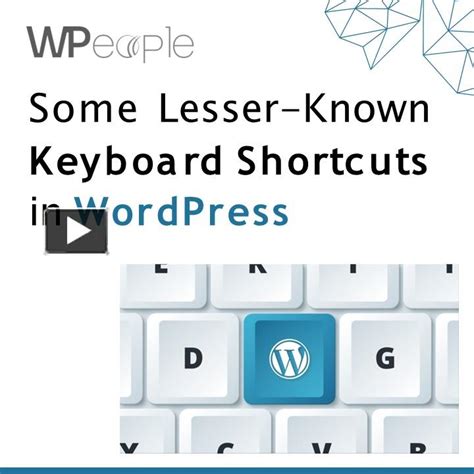 PPT Some Lesser Known Keyboard Shortcuts In WordPress PowerPoint