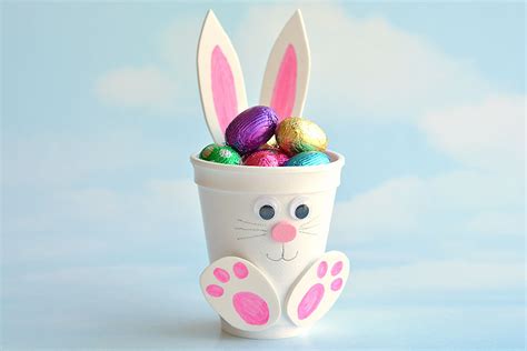 How To Make Foam Cup Bunnies Diy Foam Cup Easter Bunnies