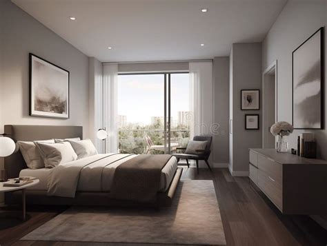 Interior Design Concept Of Luxury Condo Bedroom Ai Generative Stock