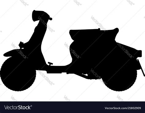 Scooter Silhouette Royalty Free Vector Image Vectorstock