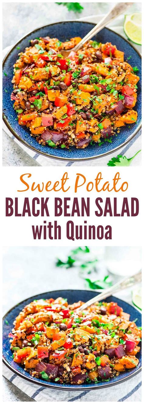 Roasted Sweet Potato Quinoa Black Bean Salad Healthy Filling And