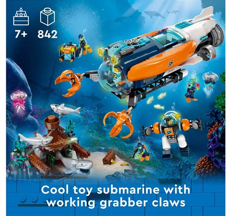 Lego City DeepSea Explorer Submarine 60379 Building Toy Set Multicolour