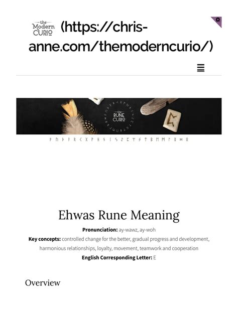 Ehwaz Rune Meaning: Controlled Change, Progress Through Partnerships ...