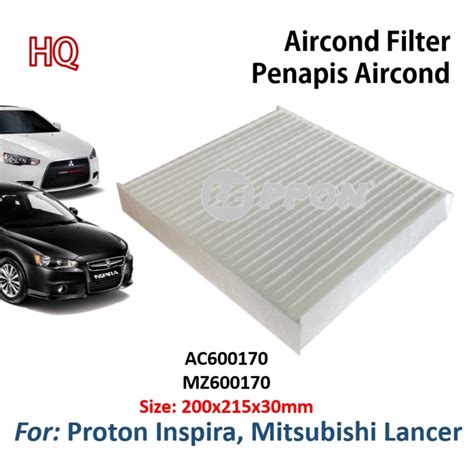 Leppon Aircond Filter Proton Inspira Mitsubishi Lancer Penapis Cabin