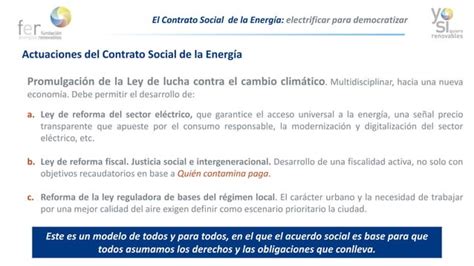 El Contrato Social De La Energ A Electrificar Para Democratizar Ppt