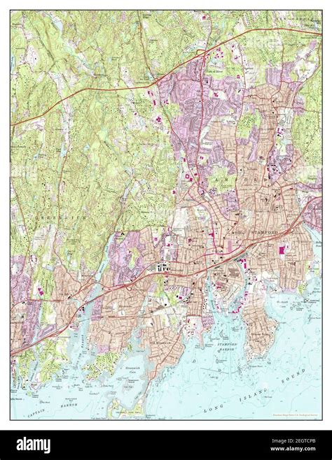 Stamford, Connecticut, map 1960, 1:24000, United States of America by Timeless Maps, data U.S ...