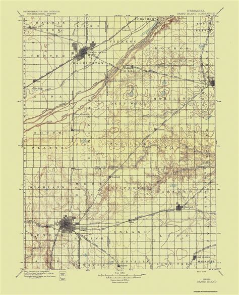 Topographical Map Grand Island Nebraska Quad Usgs 1897 23 X 28 3 Maps Of The Past