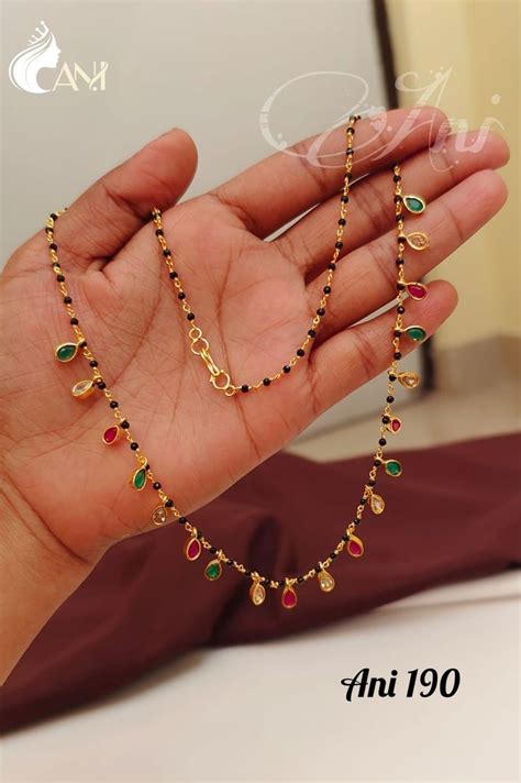 PRICE 599 BLACKBEADS WHATSAPP 9177993969 Simple Necklace Designs