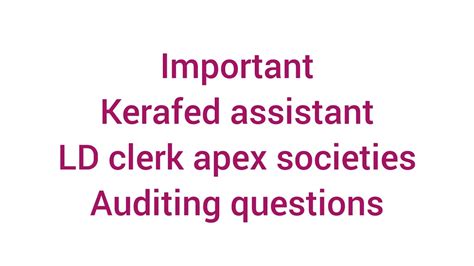 Kerafed Assistant Ld Clerk Apex Societies Keralabank Co Operative