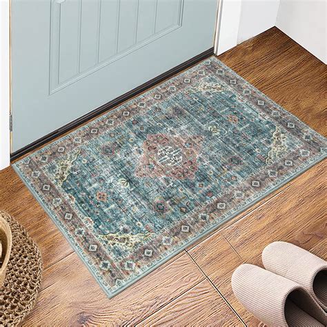 Glowsol X Vintage Persian Rug Machine Washable Small Throw Rugs