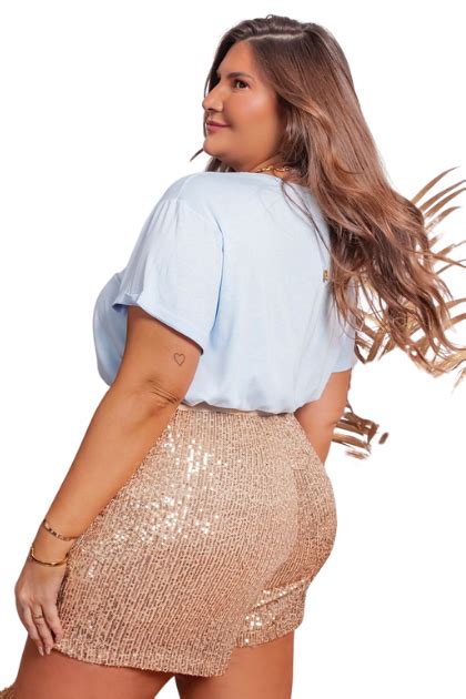 Shorts PaetÊ Plus Size