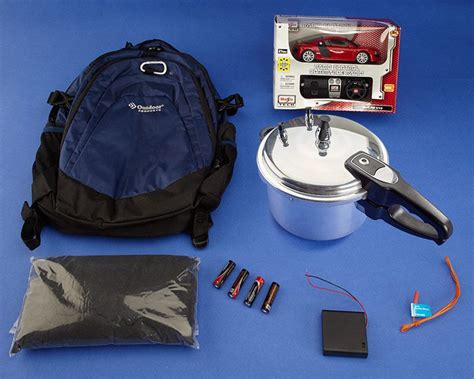 inert backpack pressure cooker ied disassembled mkds training