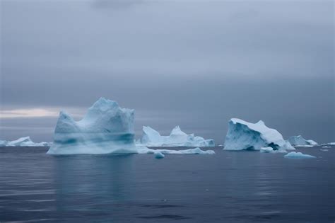 Premium Photo | Majestic icebergs floating in nordic see generative ai