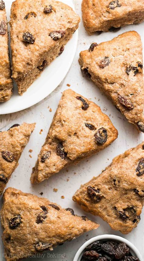 Healthy Cinnamon Raisin Scones An Easy One Bowl Recipe With Just 150 Calories Ready In 30