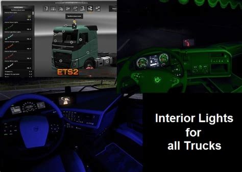 ETS 2: Interior Lights for all trucks v 1.9.22 Interieurs Mod für ...