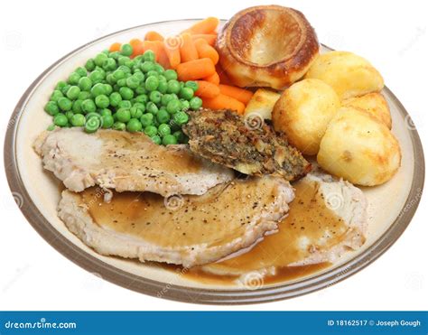 Sunday Roast Pork Dinner stock image. Image of carrots - 18162517