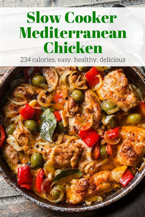 Slow Cooker Mediterranean Chicken Slender Kitchen