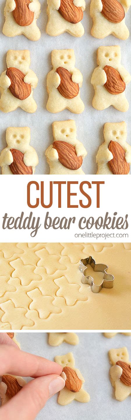 The Cutest Teddy Bear Cookies Almond Hugging Teddy Bear Cookies