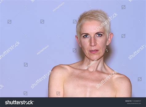 Стоковая фотография 1129488557 Beautiful Naked Mature Woman Thoughtful Look Shutterstock