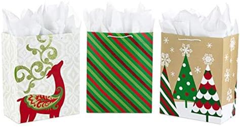 Amazon Hallmark Christmas Gift Bag Assortment With Tissue Paper