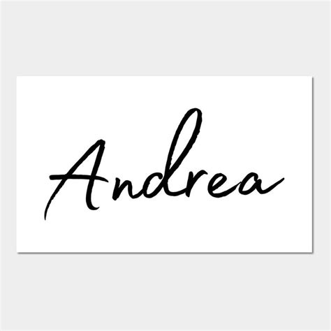 Andrea Name Calligraphy Poster And Art Print