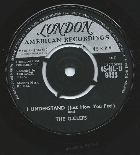 The G Clefs I Understand Just How You Feel 1961 Vinyl Discogs