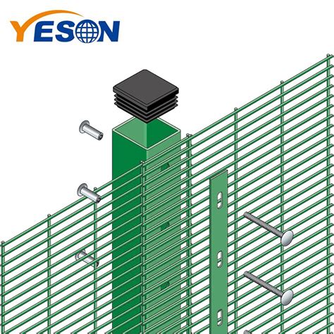 High Quality High Security Industrial Pvc Coated Galvanized 358 Anti Climb Fence China 358