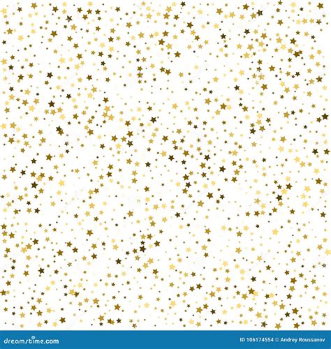 Fundo Da Estrela Do Ouro Confetti Dourado Das Estrelas Vetor Ilustra O