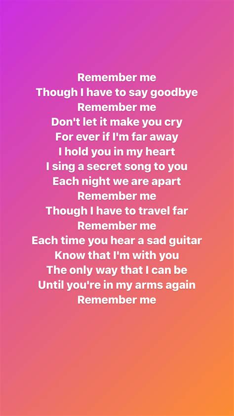 Remember Me Me Too Lyrics Remember Me Quotes Favorite Movie Quotes