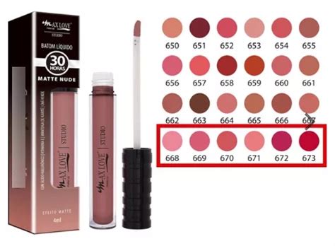 Batom Liquido Matte Nude 30h Max Love Cor 673 MercadoLivre