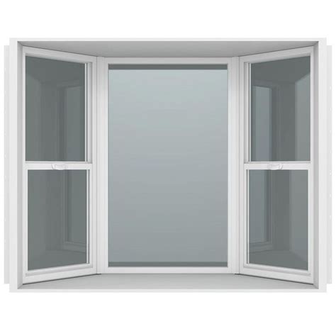 Jeld Wen 735 In X 43 In V 4500 Series White Vinyl Bay Window