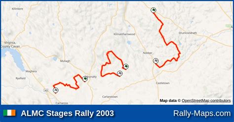 Streckenverlauf ALMC Stages Rally 2003 RallyeKarte De
