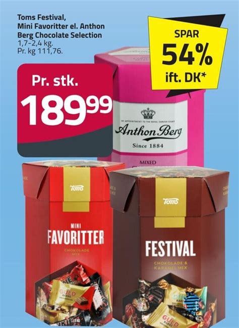 Toms Festival Mini Favoritter El Anthon Berg Chocolate Selection