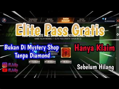 Elite Pass Gratis Hanya Dengan Klaim Youtube